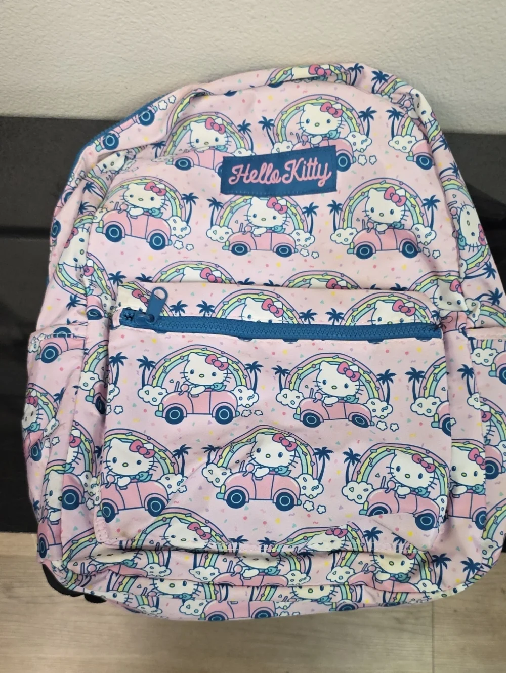 Hello Kitty Rainbow Car Pink Backpack Sanrio Bioworld